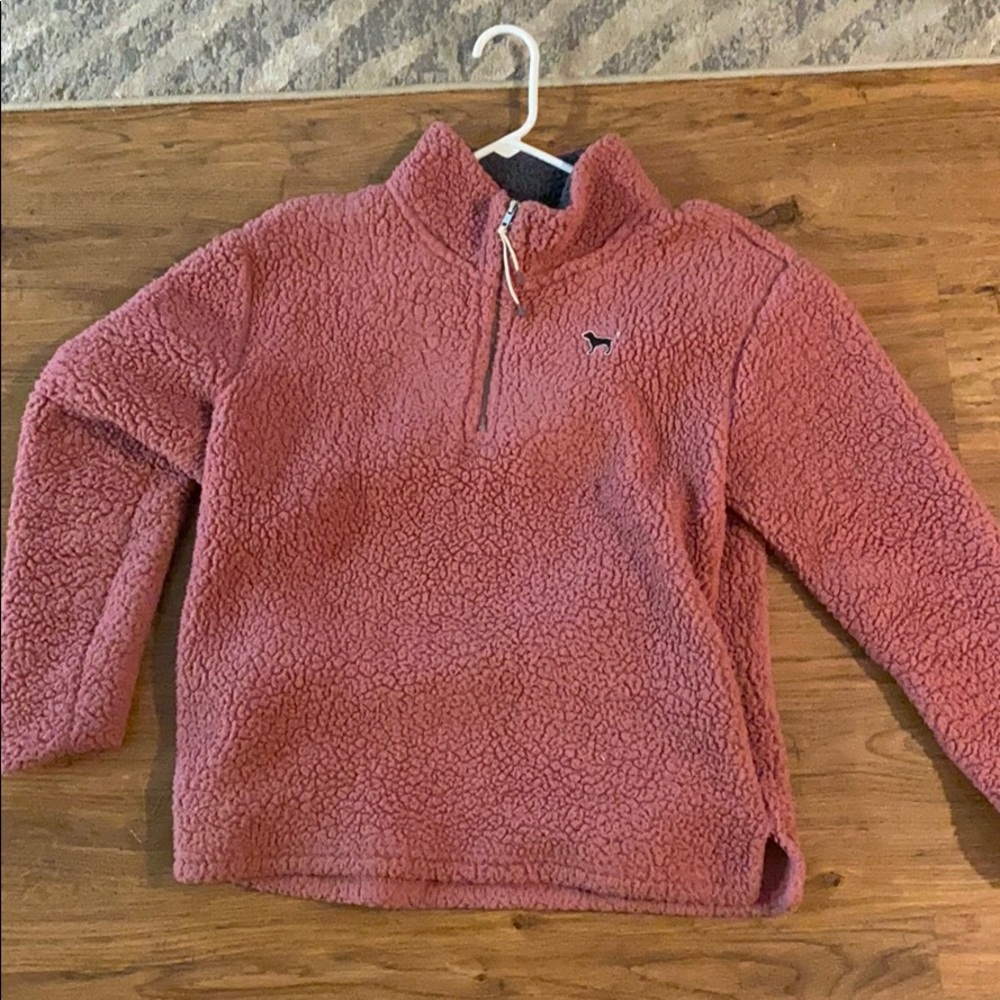 Pink fluffy jacket! WORN ONCE